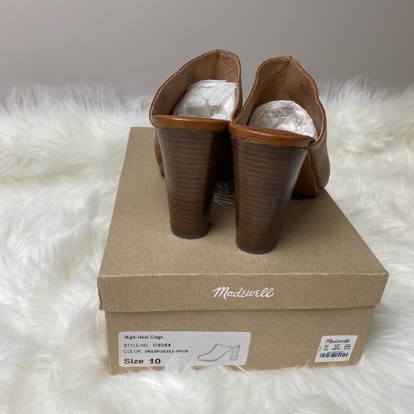 EUC Madewell Leather High-Heel Clogs - Picture 5 of 11